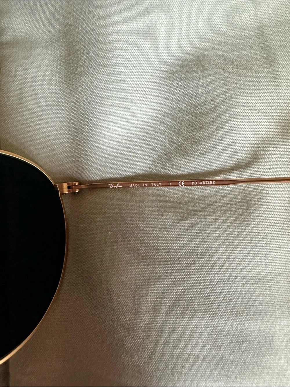 Ray-Ban Round Metal Gold Frame Polarized Sunglasses